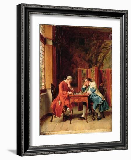 The Chess Players, 1856-Jean-Louis Ernest Meissonier-Framed Giclee Print