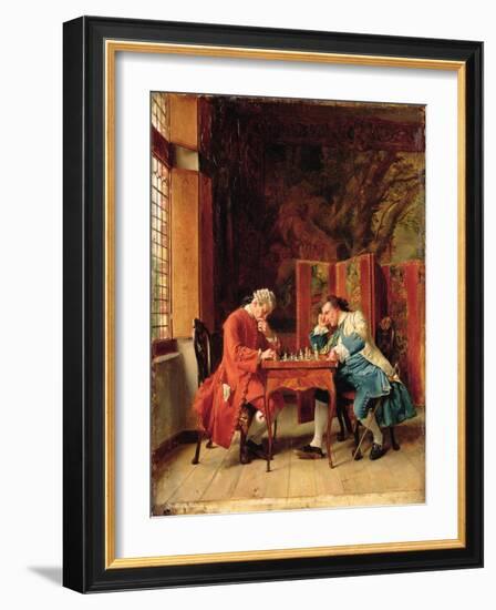 The Chess Players, 1856-Jean-Louis Ernest Meissonier-Framed Giclee Print