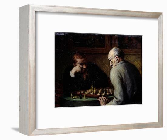 The Chess Players, circa 1863-67-Honore Daumier-Framed Premium Giclee Print