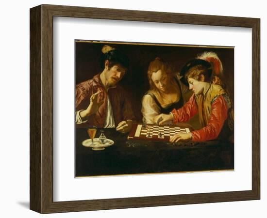 The Chess Players-Caravaggio-Framed Giclee Print