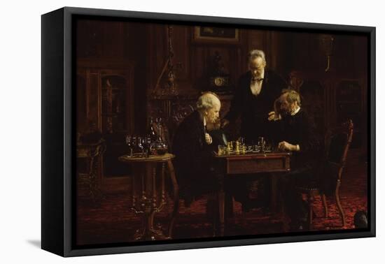 The Chess Players-Thomas Cowperthwait Eakins-Framed Stretched Canvas