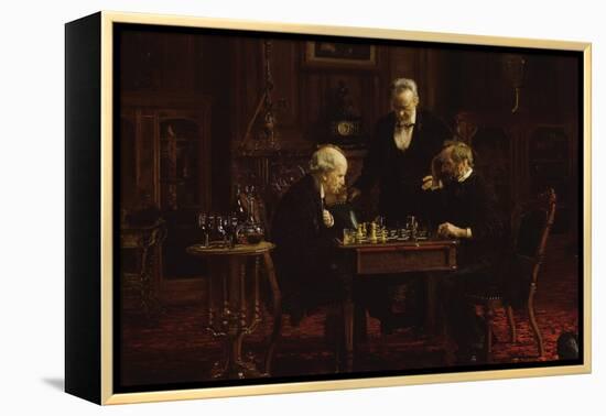 The Chess Players-Thomas Cowperthwait Eakins-Framed Stretched Canvas
