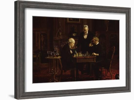 The Chess Players-Thomas Cowperthwait Eakins-Framed Art Print