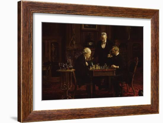 The Chess Players-Thomas Cowperthwait Eakins-Framed Art Print