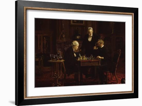 The Chess Players-Thomas Cowperthwait Eakins-Framed Art Print