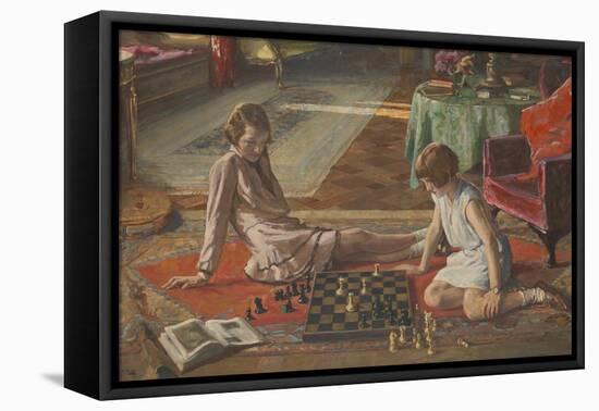 The Chess Players-Sir John Lavery-Framed Premier Image Canvas