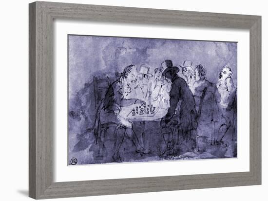 'The Chess Players'-Thomas Rowlandson-Framed Giclee Print