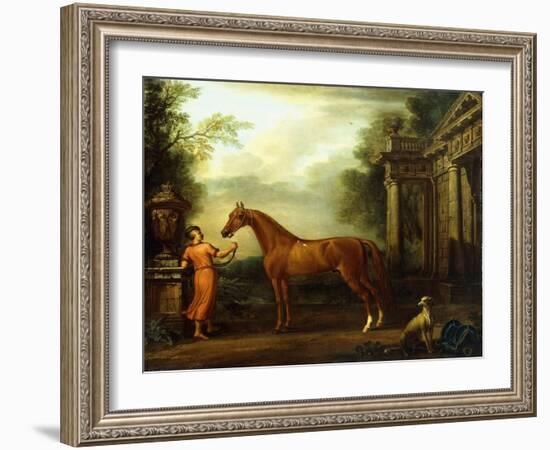 The Chestnut Arabian of Hampton Court, C.1726-John Wootton-Framed Giclee Print