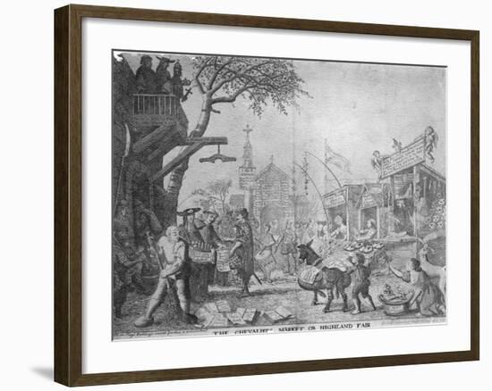 The Chevaliers Market, or Highland Fair, Published by George Bickham the Younger, 1745-null-Framed Giclee Print