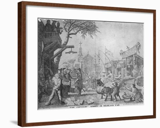 The Chevaliers Market, or Highland Fair, Published by George Bickham the Younger, 1745-null-Framed Giclee Print