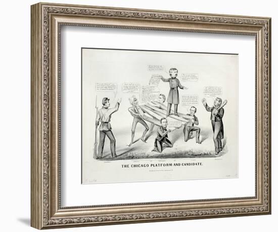 The Chicago Platform and Candidate, 1864-Currier & Ives-Framed Giclee Print