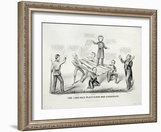 The Chicago Platform and Candidate, 1864-Currier & Ives-Framed Giclee Print