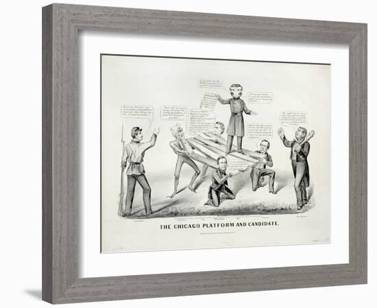 The Chicago Platform and Candidate, 1864-Currier & Ives-Framed Giclee Print