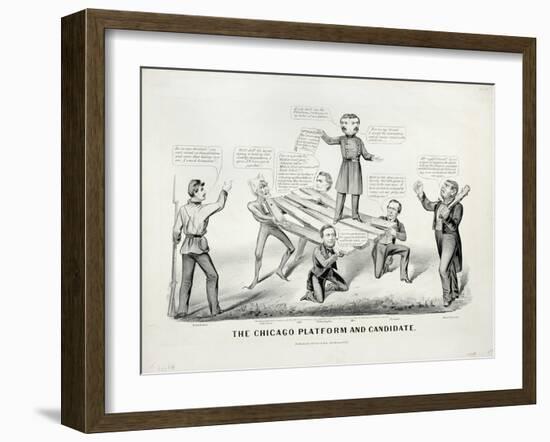 The Chicago Platform and Candidate, 1864-Currier & Ives-Framed Giclee Print