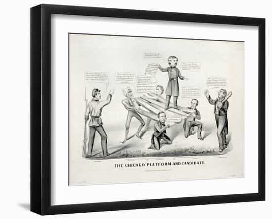 The Chicago Platform and Candidate, 1864-Currier & Ives-Framed Giclee Print