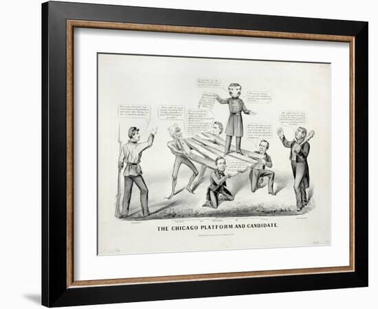 The Chicago Platform and Candidate, 1864-Currier & Ives-Framed Giclee Print