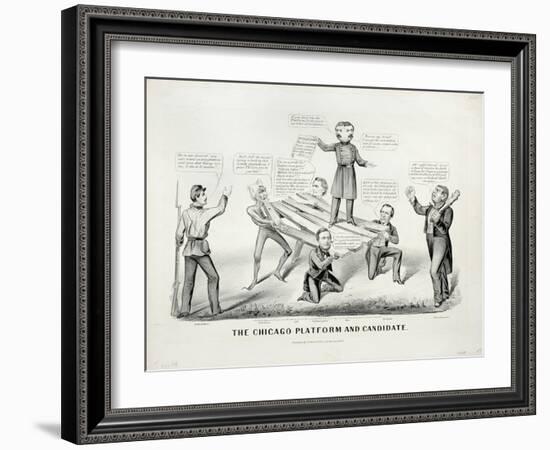 The Chicago Platform and Candidate, 1864-Currier & Ives-Framed Giclee Print