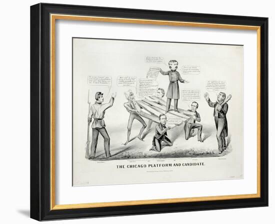 The Chicago Platform and Candidate, 1864-Currier & Ives-Framed Giclee Print