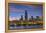 The Chicago Skyline over Lake Michigan at Dusk-Jon Hicks-Framed Premier Image Canvas