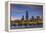 The Chicago Skyline over Lake Michigan at Dusk-Jon Hicks-Framed Premier Image Canvas