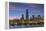 The Chicago Skyline over Lake Michigan at Dusk-Jon Hicks-Framed Premier Image Canvas