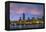 The Chicago Skyline over Lake Michigan at Dusk-Jon Hicks-Framed Premier Image Canvas