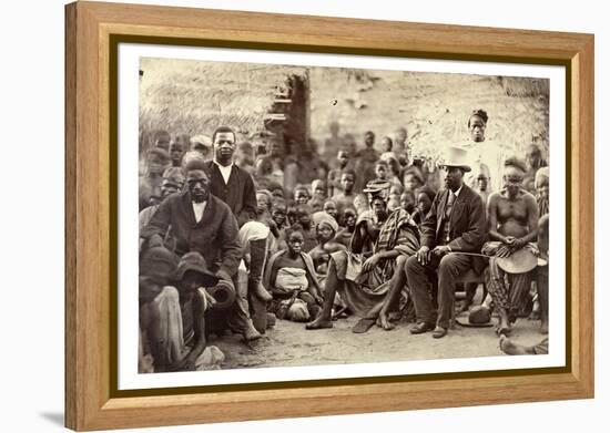The Chief of Abeokuta and His Friends, Nigeria, C.1880-null-Framed Premier Image Canvas