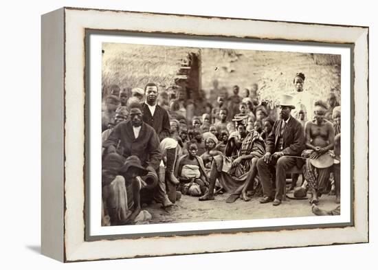 The Chief of Abeokuta and His Friends, Nigeria, C.1880-null-Framed Premier Image Canvas