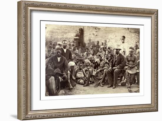 The Chief of Abeokuta and His Friends, Nigeria, C.1880-null-Framed Giclee Print