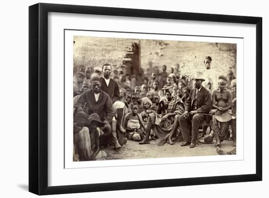 The Chief of Abeokuta and His Friends, Nigeria, C.1880-null-Framed Giclee Print