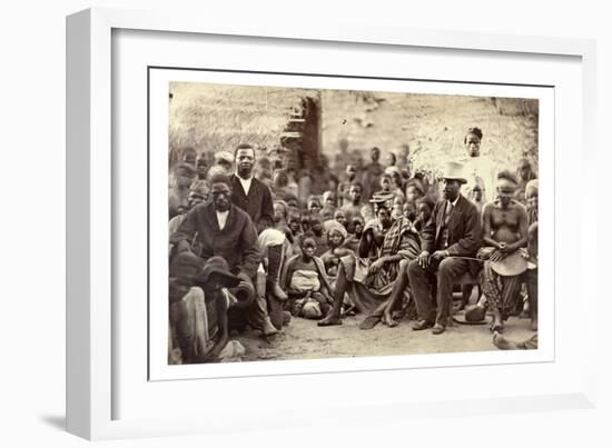 The Chief of Abeokuta and His Friends, Nigeria, C.1880-null-Framed Giclee Print