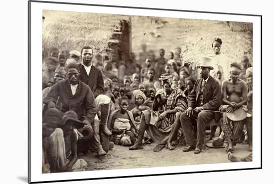 The Chief of Abeokuta and His Friends, Nigeria, C.1880-null-Mounted Giclee Print