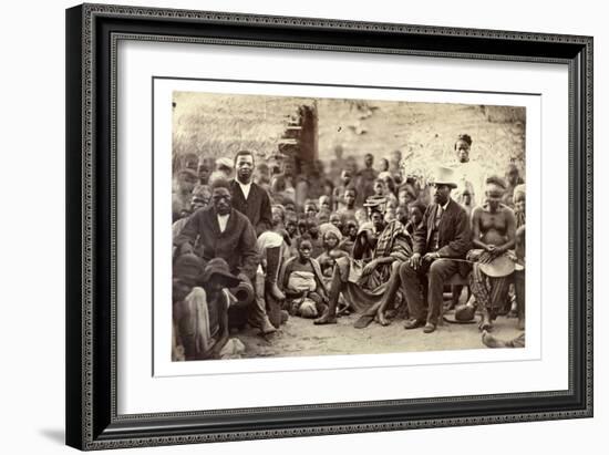 The Chief of Abeokuta and His Friends, Nigeria, C.1880-null-Framed Giclee Print