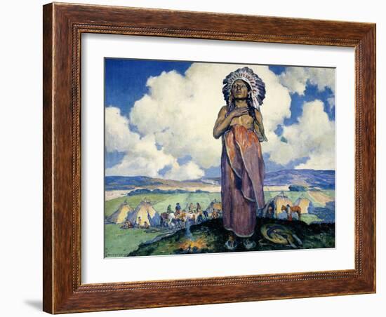 The Chief-Eanger Irving Couse-Framed Giclee Print