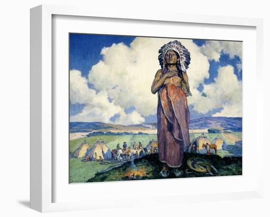 The Chief-Eanger Irving Couse-Framed Giclee Print