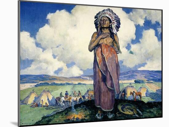 The Chief-Eanger Irving Couse-Mounted Giclee Print