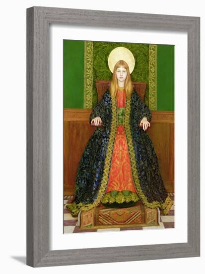 The Child Enthroned, circa 1894-Thomas Cooper Gotch-Framed Giclee Print