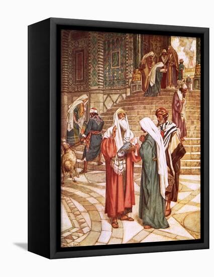 The Child Jesus Brought to the Temple and Recognised by Simeon as the Saviour-William Brassey Hole-Framed Premier Image Canvas