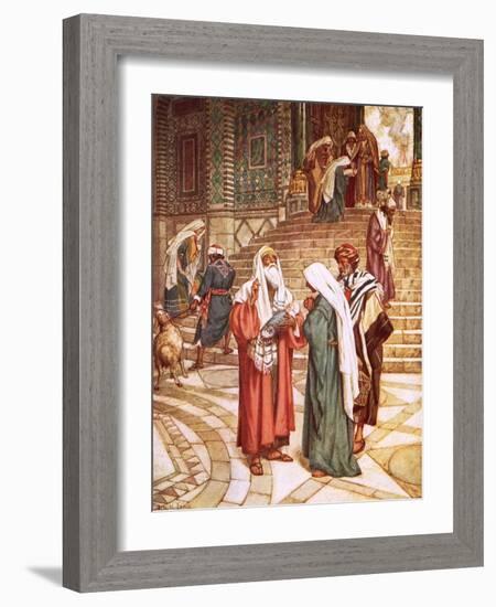 The Child Jesus Brought to the Temple and Recognised by Simeon as the Saviour-William Brassey Hole-Framed Giclee Print