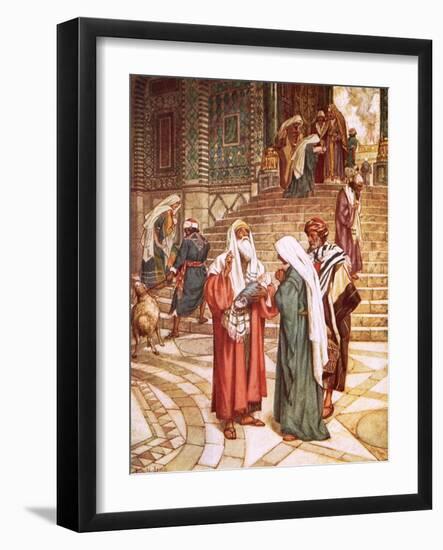 The Child Jesus Brought to the Temple and Recognised by Simeon as the Saviour-William Brassey Hole-Framed Giclee Print