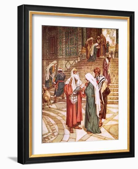 The Child Jesus Brought to the Temple and Recognised by Simeon as the Saviour-William Brassey Hole-Framed Giclee Print