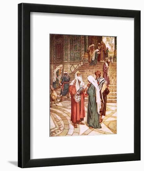 The Child Jesus Brought to the Temple and Recognised by Simeon as the Saviour-William Brassey Hole-Framed Premium Giclee Print