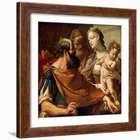 The Child Moses Trampling on the Pharaoh's Crown, C1685-C1687-Sebastiano Ricci-Framed Giclee Print