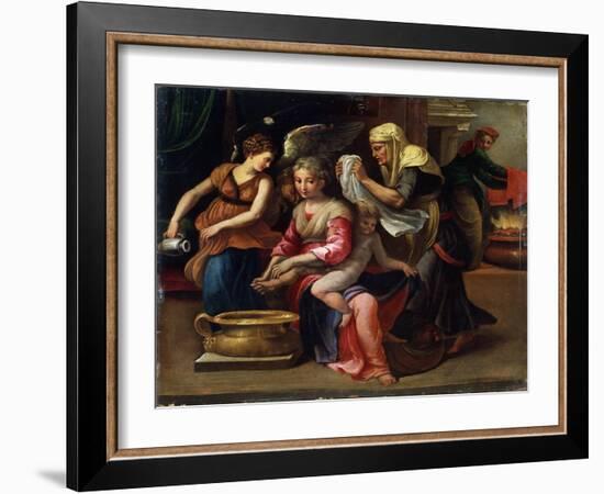 The Child's Bath, 16th Century-Parmigianino-Framed Giclee Print