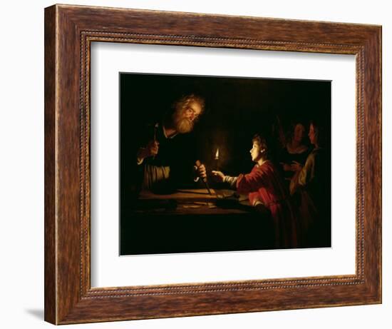 The Childhood of Christ, circa 1620-Gerrit van Honthorst-Framed Premium Giclee Print