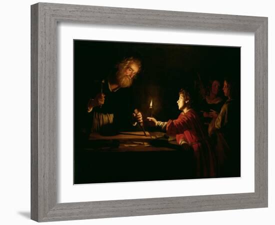 The Childhood of Christ, circa 1620-Gerrit van Honthorst-Framed Giclee Print