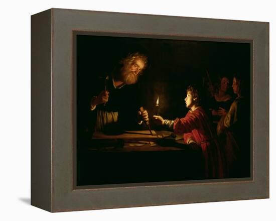 The Childhood of Christ, circa 1620-Gerrit van Honthorst-Framed Premier Image Canvas