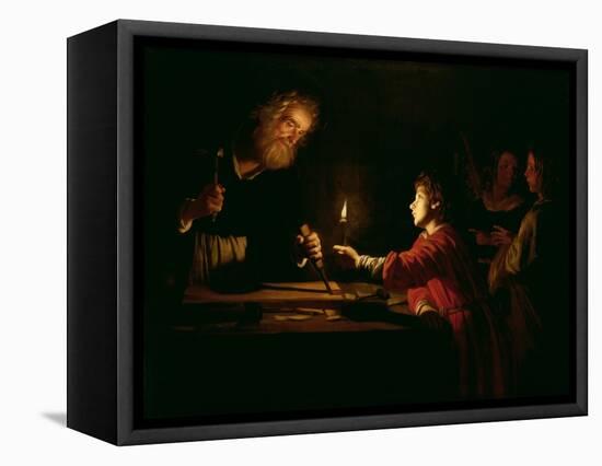 The Childhood of Christ, circa 1620-Gerrit van Honthorst-Framed Premier Image Canvas