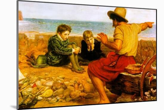 The Childhood of Raleigh-John Everett Millais-Mounted Art Print