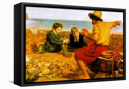 The Childhood of Raleigh-John Everett Millais-Framed Stretched Canvas